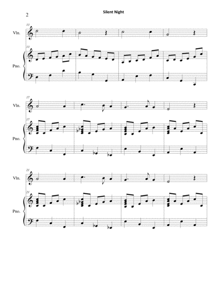 Silent Night Violin Piano Page 2