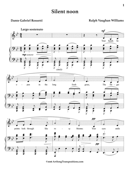 Silent Noon B Flat Major Page 2