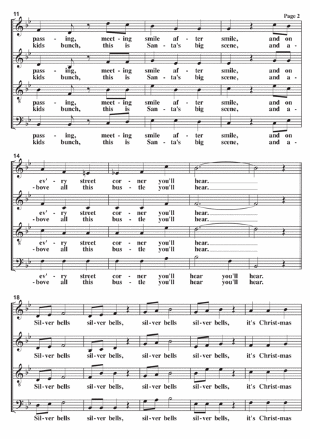 Silver Bells A Cappella Page 2