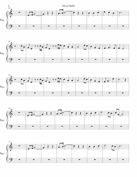 Silver Bells Easy Key Of C Piano Page 2