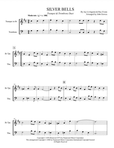 Silver Bells Trumpet Trombone Duet Page 2