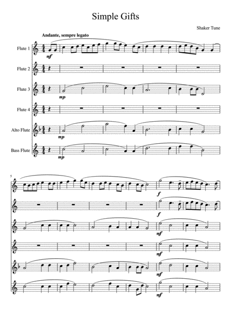 Simple Gifts Flute Choir Page 2