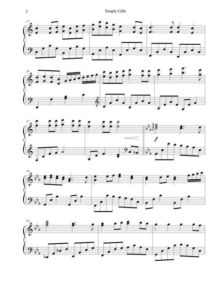 Simple Gifts Late Intermediate Piano Page 2
