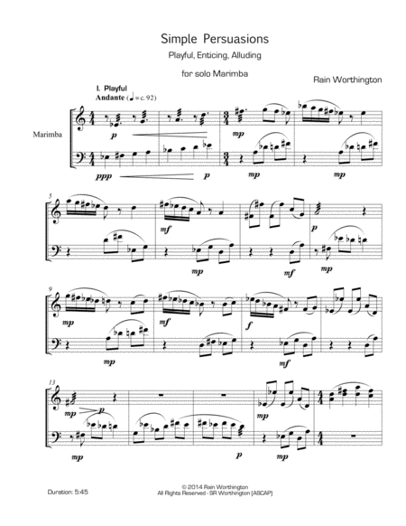 Simple Persuasions For Marimba Page 2