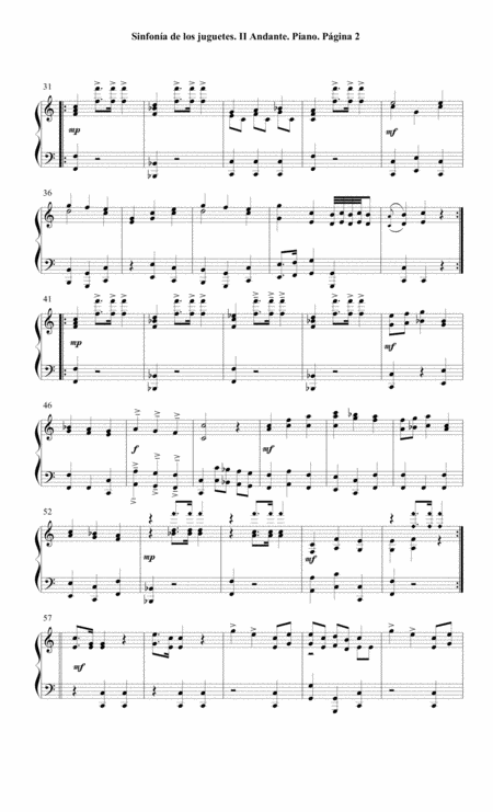 Sinfona De Los Juguetes Toy Symphony Ii Movimiento Page 2