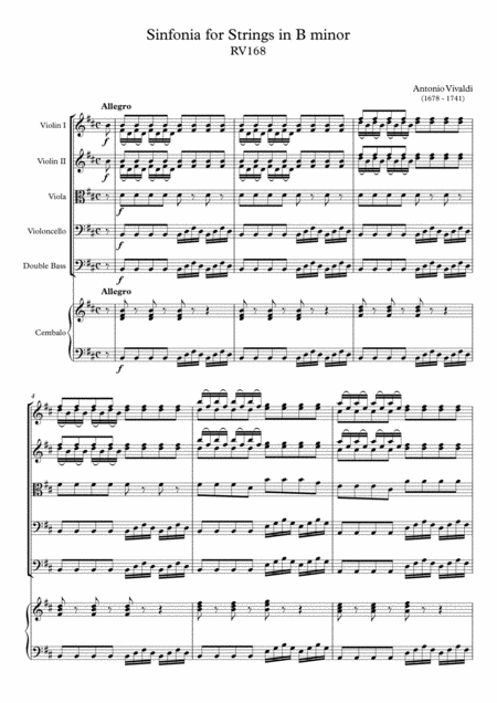 Sinfonia For Strings In B Minor Rv168 Page 2