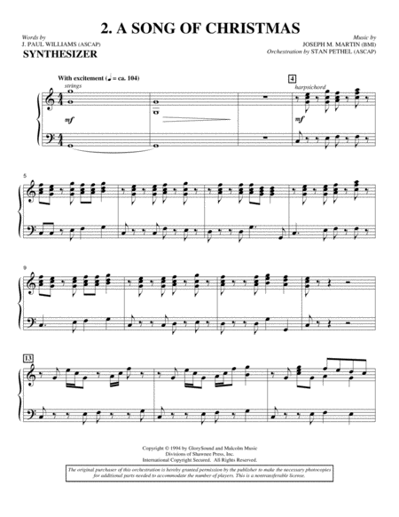 Sing A Song Of Christmas Keyboard Synthesizer Page 2