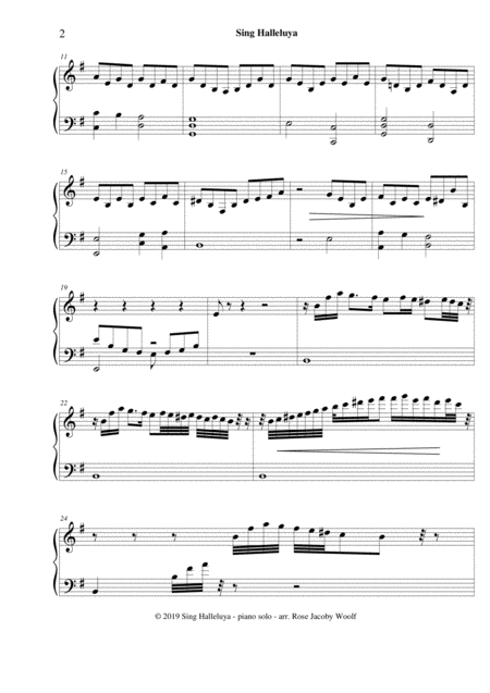 Sing Halleluya Piano Solo Page 2