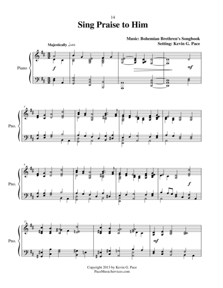 Sing Praise To Him Piano Solo Page 2