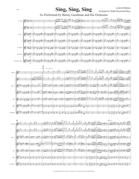 Sing Sing Sing For Flute Choir Page 2
