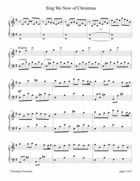 Sing We Now Of Christmas Piano Solo Page 2