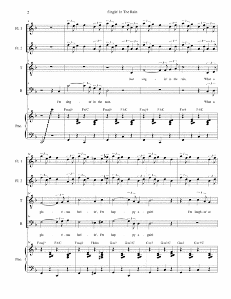 Singin In The Rain Duet For Tenor And Bass Solo Page 2