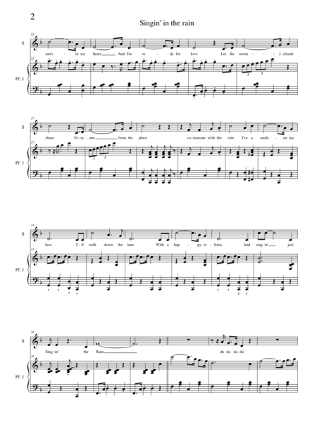 Singin In The Rain Voice E Piano Page 2