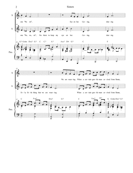 Sisters Duet For Soprano And Alto Solo Page 2