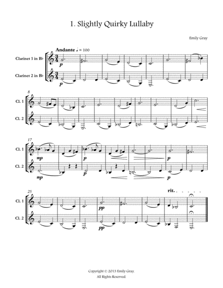 Six Clarinet Duets Page 2
