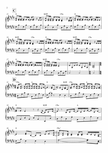 Skinny Love Advanced Intermediate Piano Solo Page 2