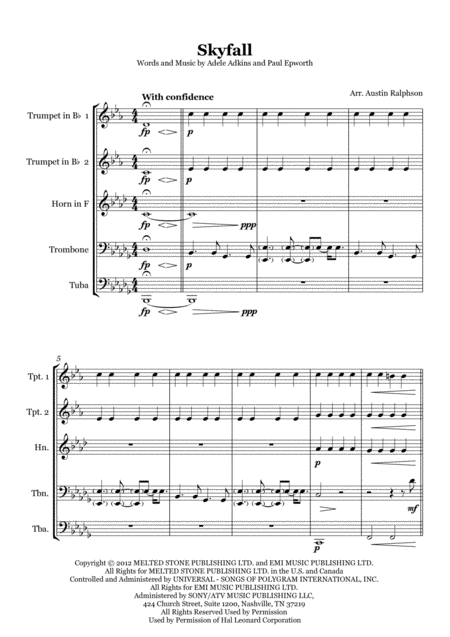 Skyfall Brass Quintet Page 2