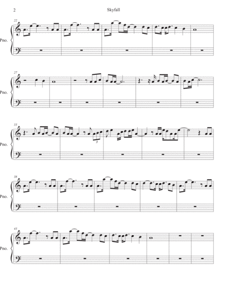 Skyfall Piano Easy Key Of C Page 2