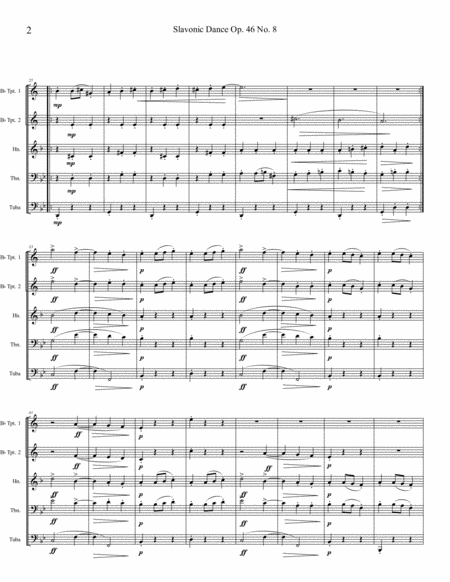 Slavonic Dance Op 46 No 8 Brass Quintet Page 2