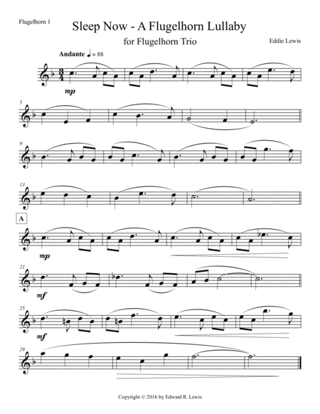 Sleep Now For Trumpet Or Flugelhorn Trio Page 2