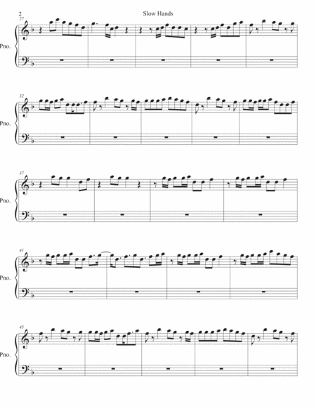 Slow Hands Piano Page 2