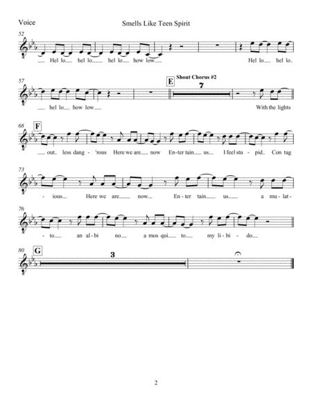 Smells Like Teen Spirit As Sung By Paul Anka Voice 3 Horns String Quartet Full Rhythm Section Page 2