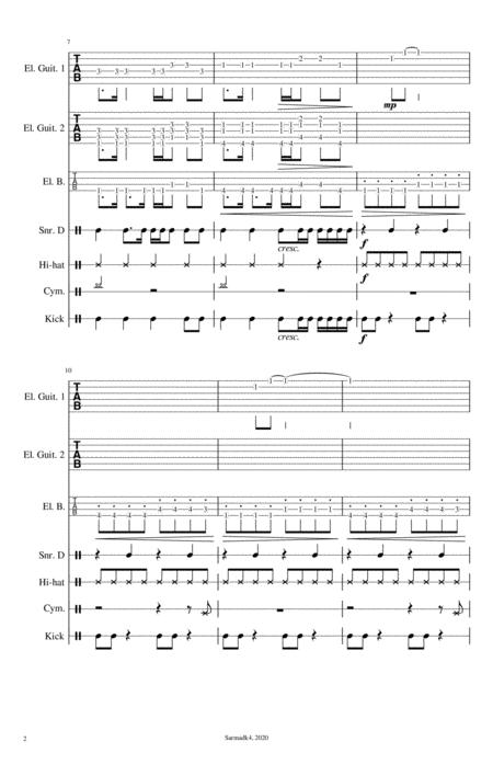 Smells Like Teen Spirit Tabs For Two Guitars A Bass And A Drum Set Page 2