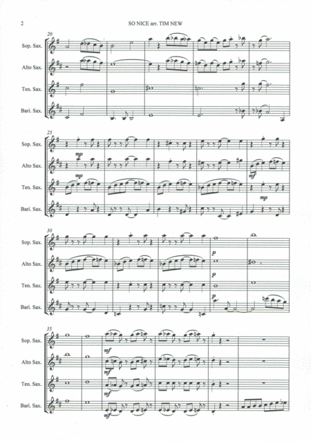 So Nice Summer Samba Sax Quartet Page 2