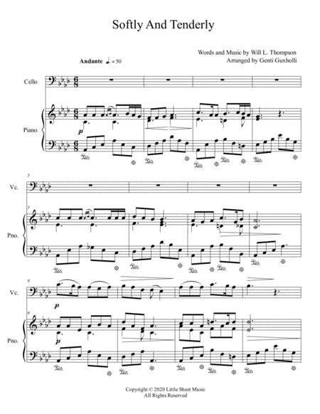 Softly And Tenderly Sacred Cello And Piano Page 2