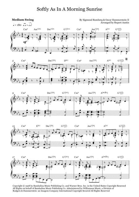 Softly As In A Morning Sunrise Solo Piano Page 2