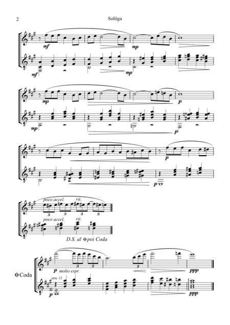 Sologa For Violin Or Flute And Guitar Page 2