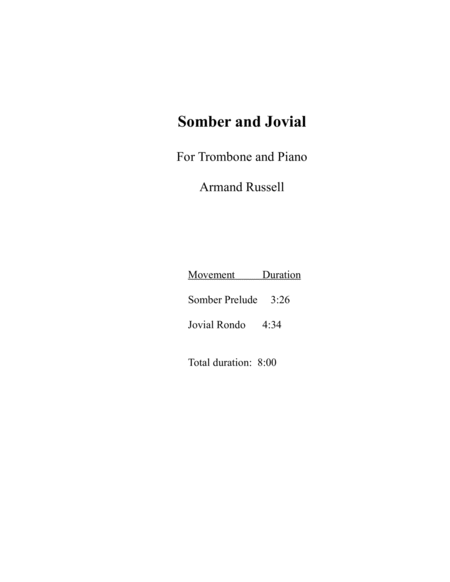 Somber And Jovial For Trombone And Piano Page 2