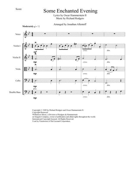 Some Enchanted Evening For Voice And String Ensemble Page 2