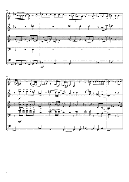 Somebody To Love Queen Brass Quintet Page 2