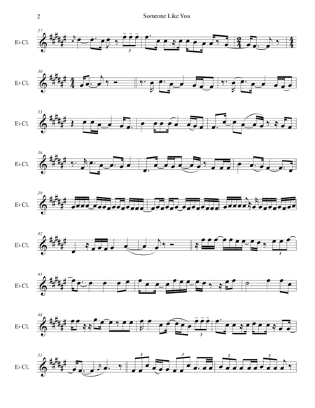 Someone Like You For Clarinet In Eb Page 2