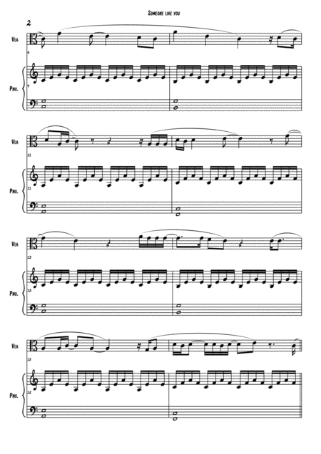 Someone Like You Viola Piano Page 2