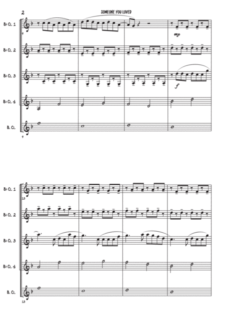 Someone You Loved Clarinet Quintet Page 2