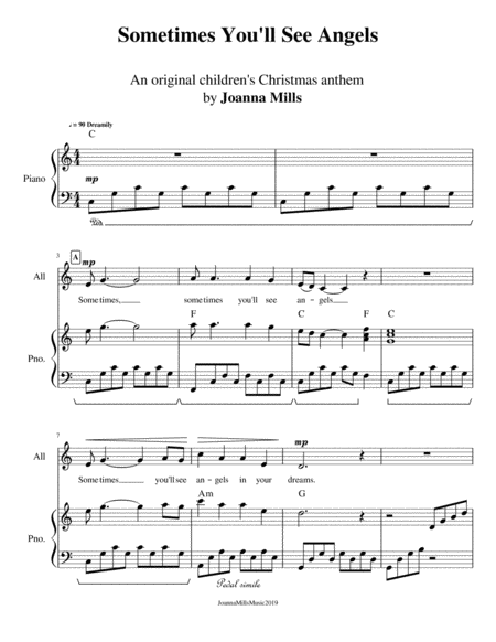 Sometimes You Will See Angels Unison Choir Page 2