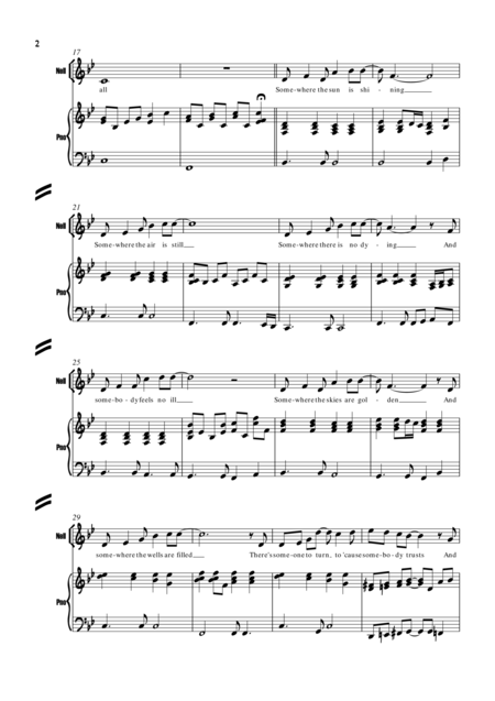 Somewhere From The Musical Rising Sun Single Choir Version Page 2
