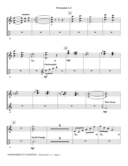 Somewhere Its Snowing Arr John Leavitt Percussion 1 2 Page 2