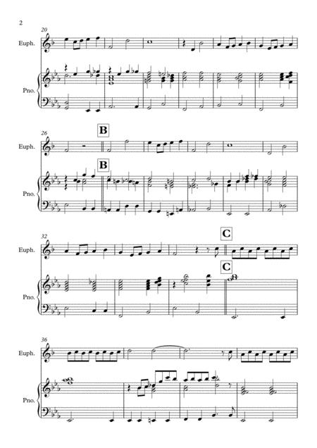 Somewhere Over The Rainbow Solo For Euphonium Baritone Piano In Eb Major In Treble Clef Page 2