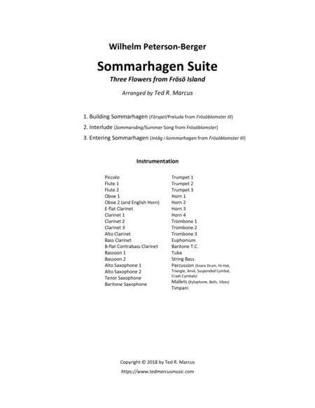 Sommarhagen Suite Three Frosoblomster For Concert Band Page 2