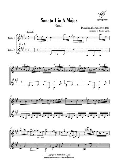 Sonata 1 In A Major Page 2