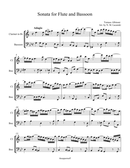 Sonata For Clarinet And Bassoon Page 2