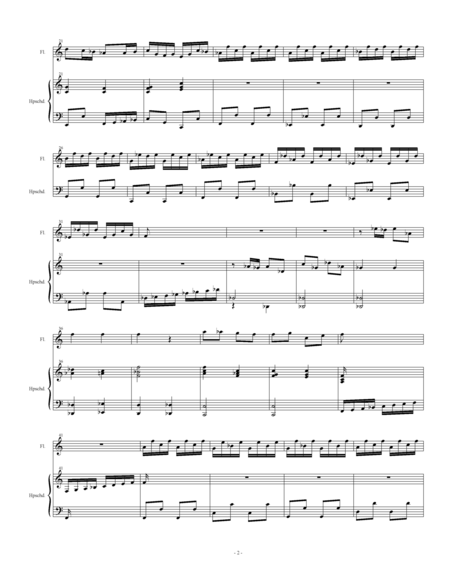 Sonata For Flute And Clavier Page 2