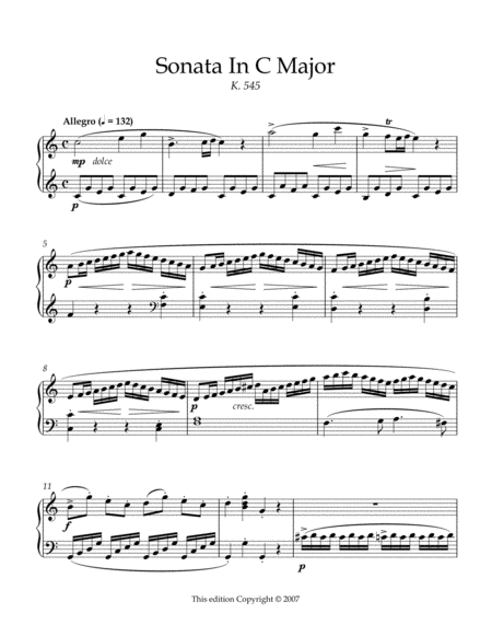 Sonata In C Major K 545 Page 2