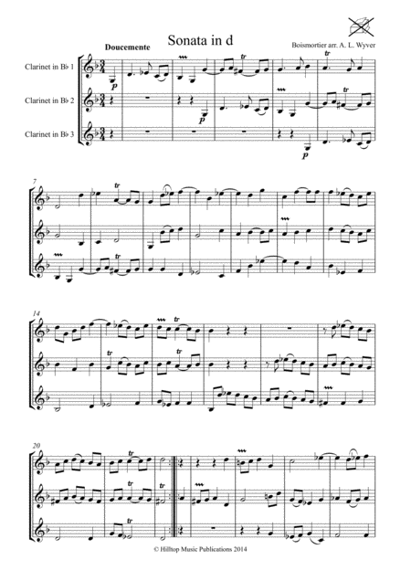 Sonata In D Arr Three Equal Clarinets Page 2