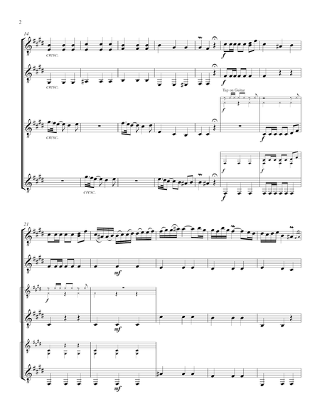 Sonata In E K 380 Guitar Quartet Score And Parts Page 2