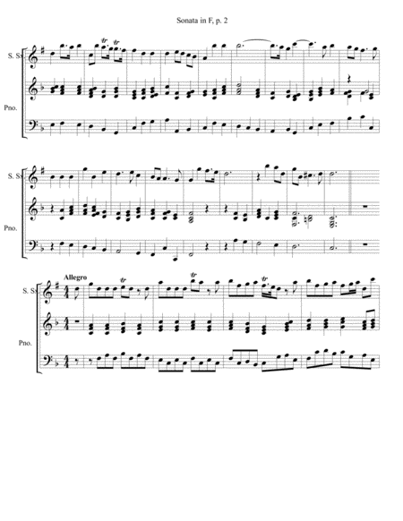 Sonata In F By George Frideric Handel Arranged For Soprano Saxaphone And Piano Page 2