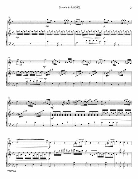 Sonata K545 Arranged For Trumpet Solo With Piano Accompaniment Page 2